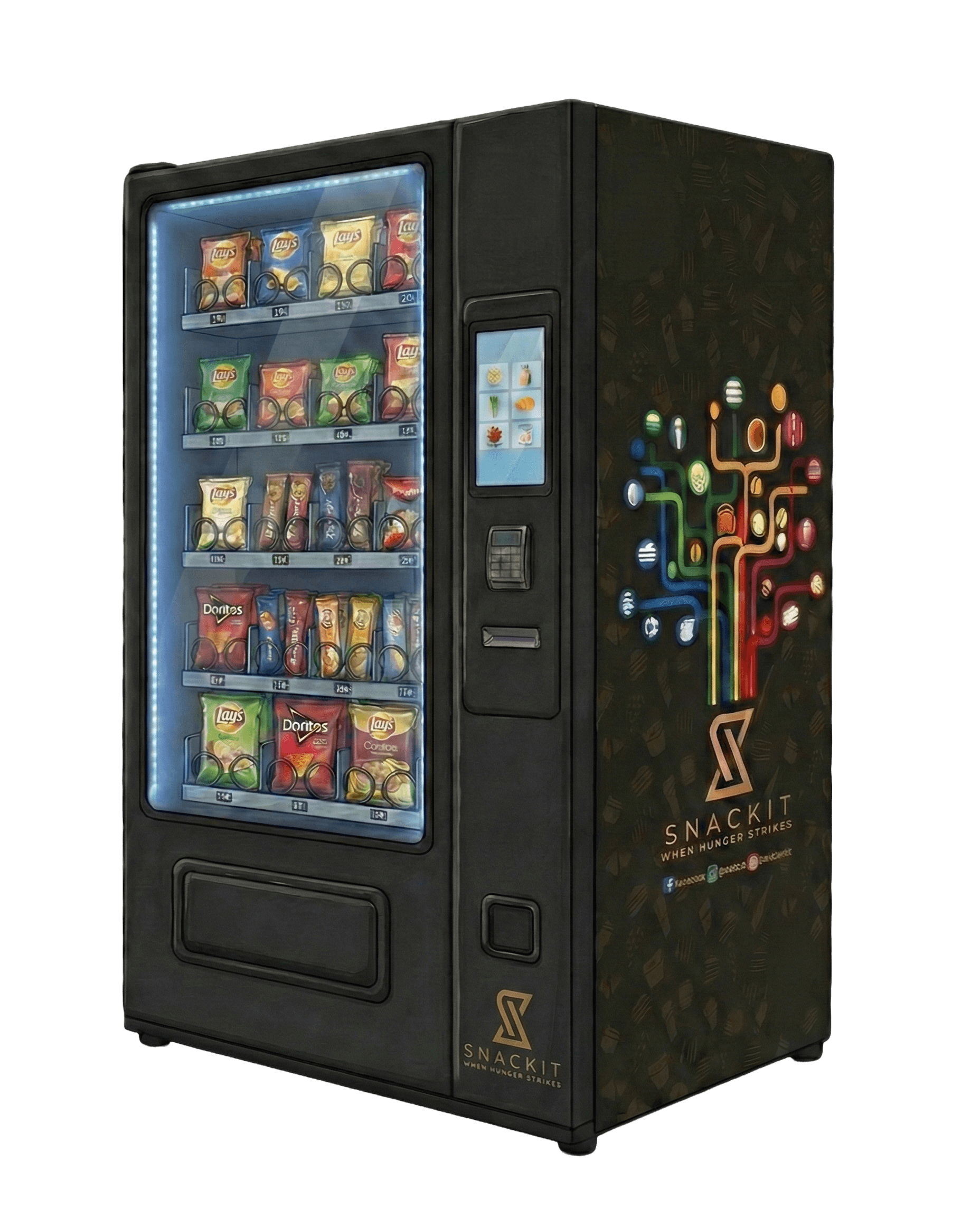 Smart vending machine with snacks